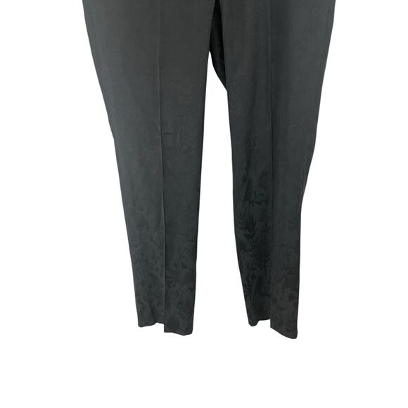 Tallia Pants Men's Black Bird Print Tonal Suit Dress SlimFit 32 NWT Quiet Luxury - Picture 5 of 12